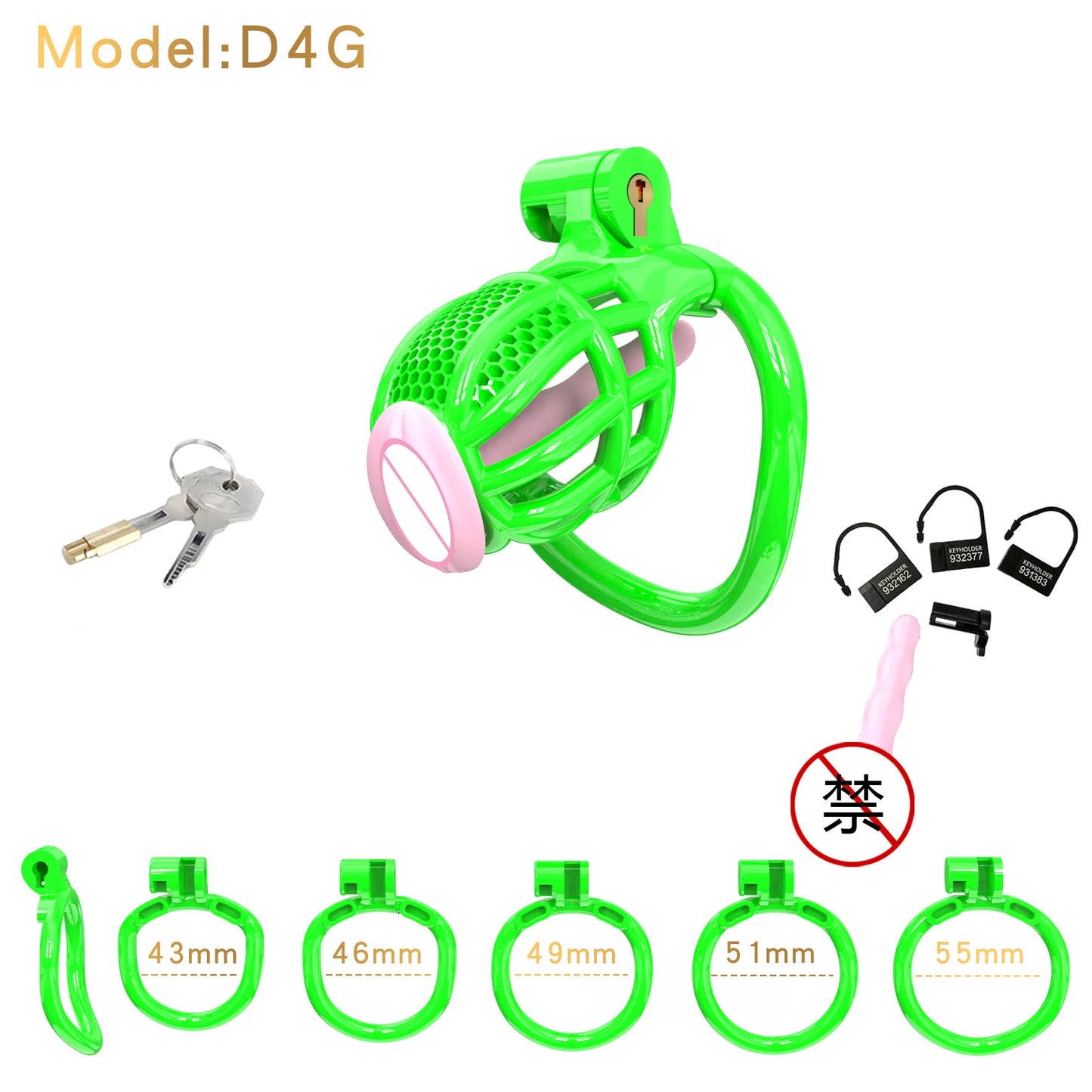 High Quality Cobra Chastity Cage Male Cock Cage with 5 Penis Rings BDSM Chastity Restraints Anti-Escape Chastity Locks Sex Toy18