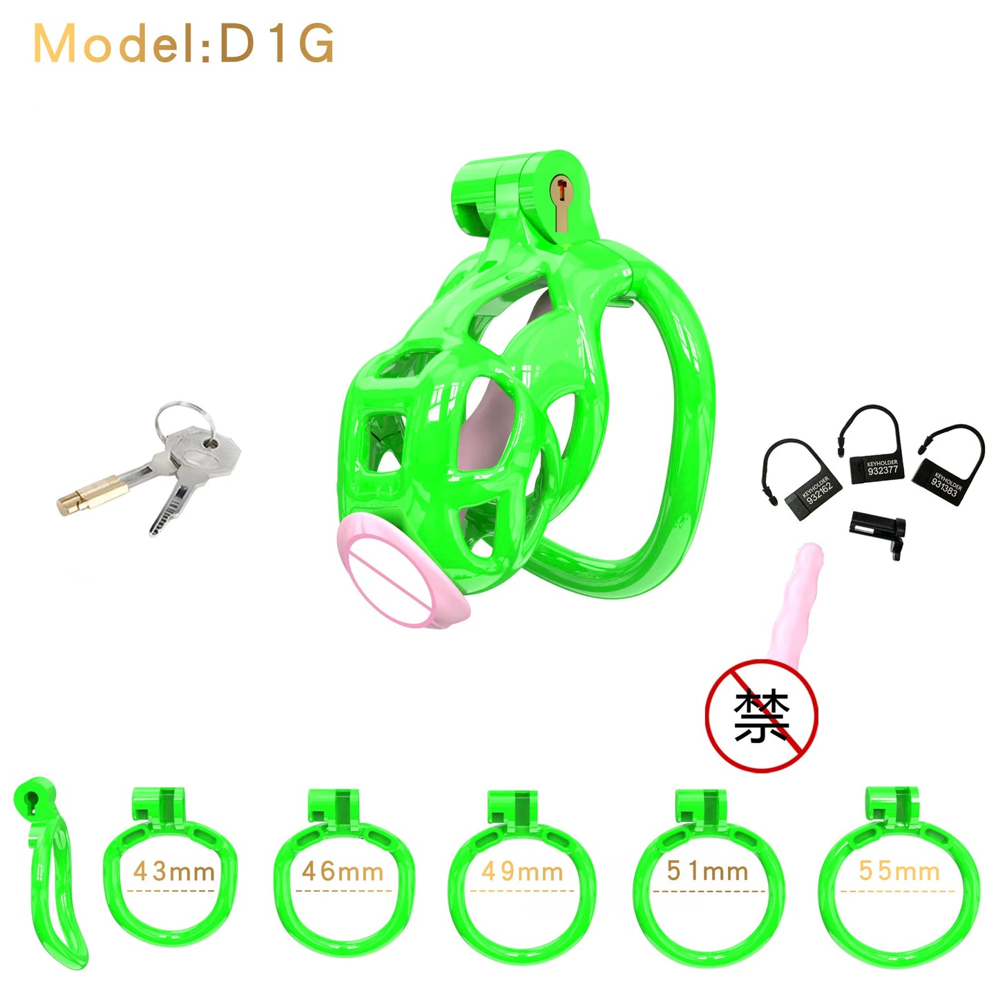 High Quality Cobra Chastity Cage Male Cock Cage with 5 Penis Rings BDSM Chastity Restraints Anti-Escape Chastity Locks Sex Toy18