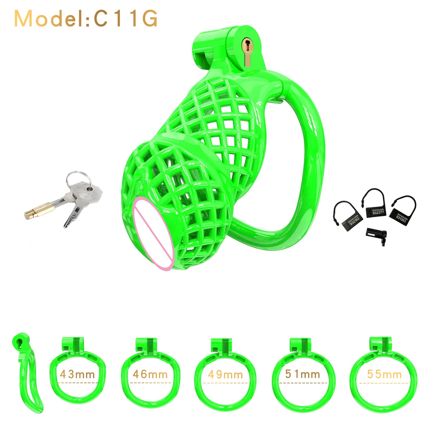 High Quality Cobra Chastity Cage Male Cock Cage with 5 Penis Rings BDSM Chastity Restraints Anti-Escape Chastity Locks Sex Toy18