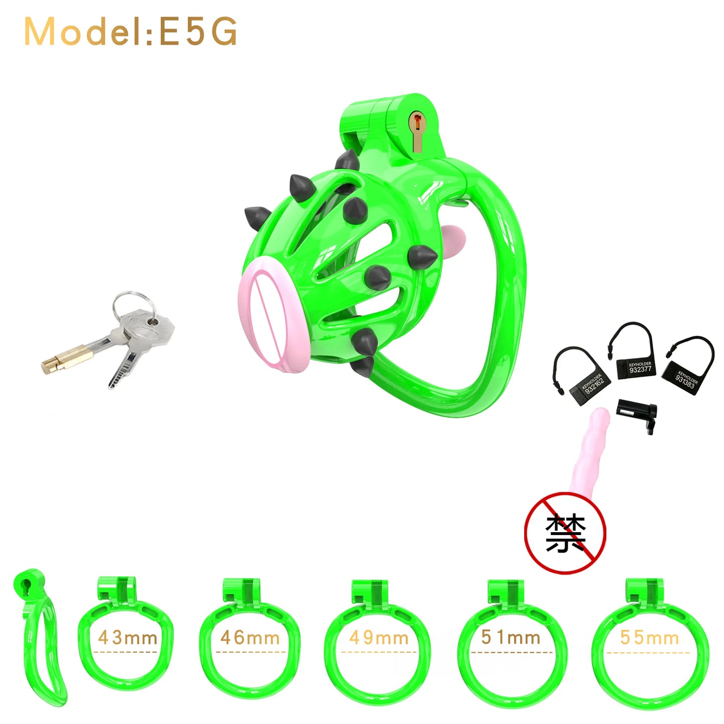 High Quality Cobra Chastity Cage Male Cock Cage with 5 Penis Rings BDSM Chastity Restraints Anti-Escape Chastity Locks Sex Toy18