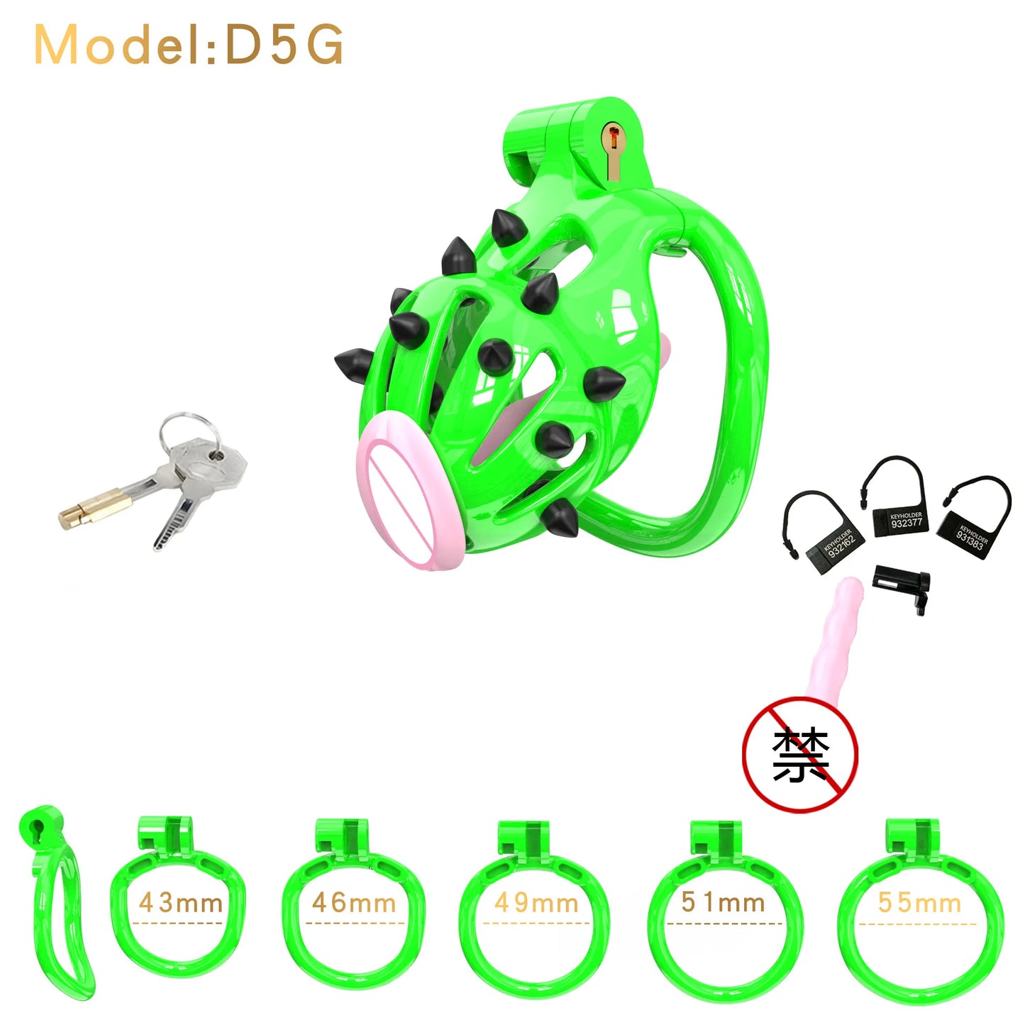 High Quality Cobra Chastity Cage Male Cock Cage with 5 Penis Rings BDSM Chastity Restraints Anti-Escape Chastity Locks Sex Toy18