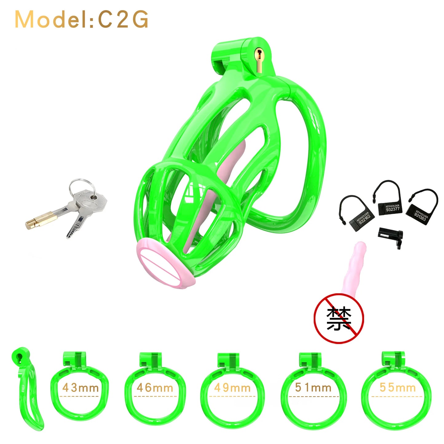 High Quality Cobra Chastity Cage Male Cock Cage with 5 Penis Rings BDSM Chastity Restraints Anti-Escape Chastity Locks Sex Toy18