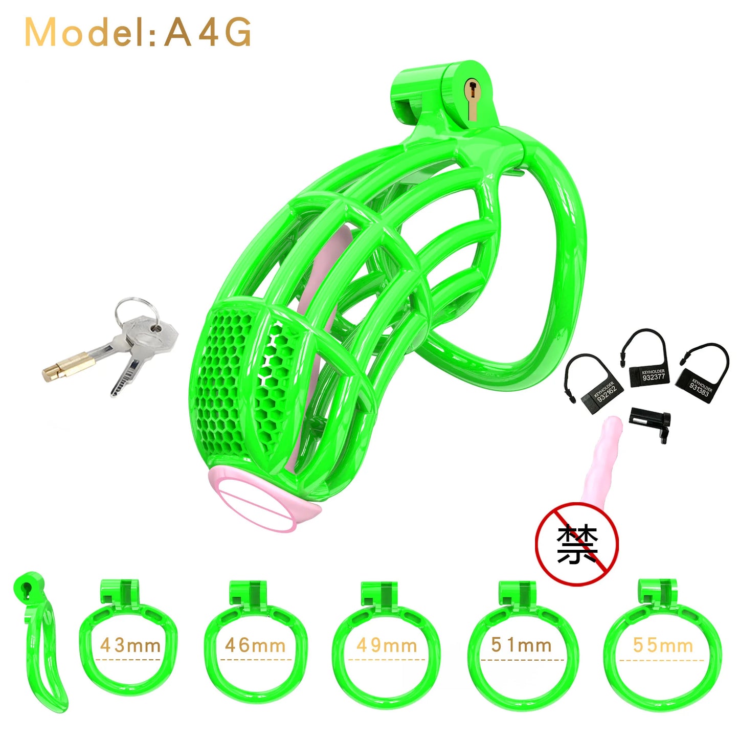 High Quality Cobra Chastity Cage Male Cock Cage with 5 Penis Rings BDSM Chastity Restraints Anti-Escape Chastity Locks Sex Toy18