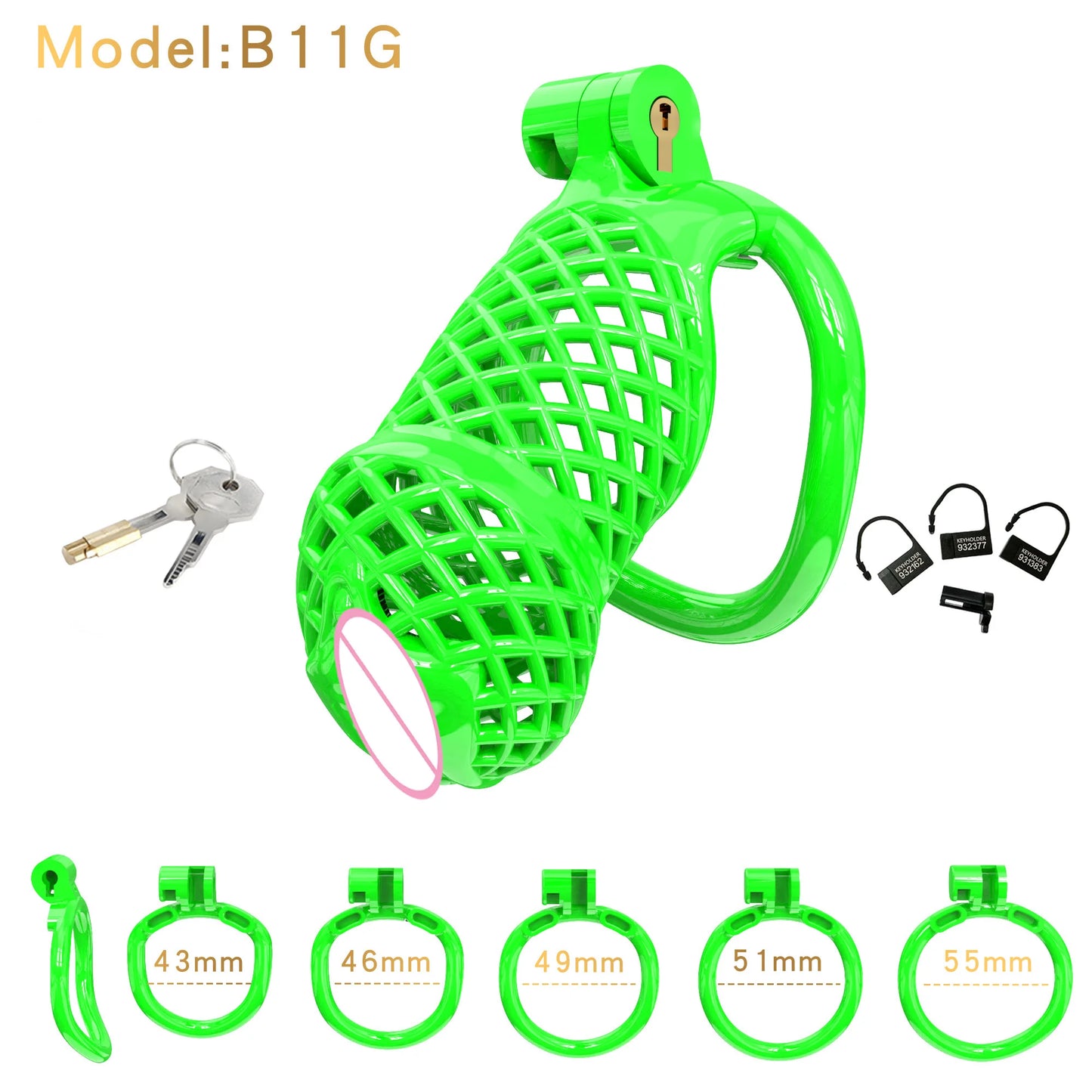 High Quality Cobra Chastity Cage Male Cock Cage with 5 Penis Rings BDSM Chastity Restraints Anti-Escape Chastity Locks Sex Toy18