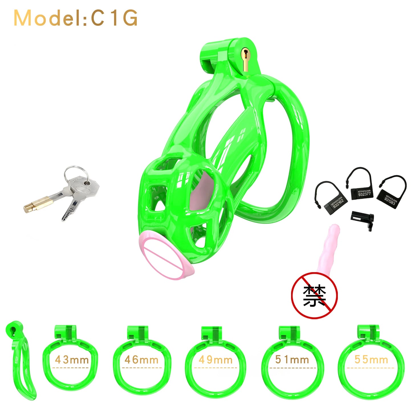 High Quality Cobra Chastity Cage Male Cock Cage with 5 Penis Rings BDSM Chastity Restraints Anti-Escape Chastity Locks Sex Toy18