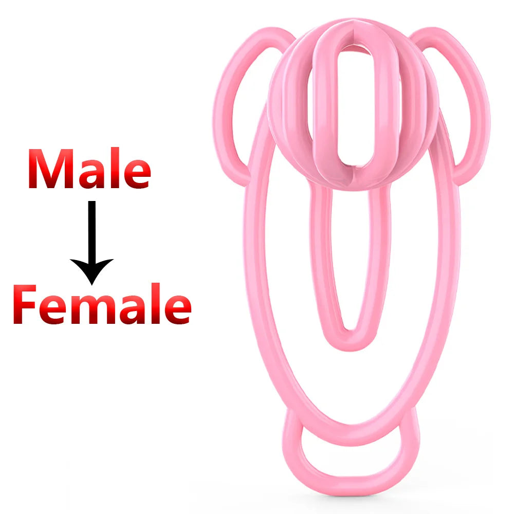 High Quality FUFU Clip Panty Chastity Belt Anti-Cheating Chastity Device Fake Bottom Cock Cage Mimic Female Pussy Adult Sex Toys