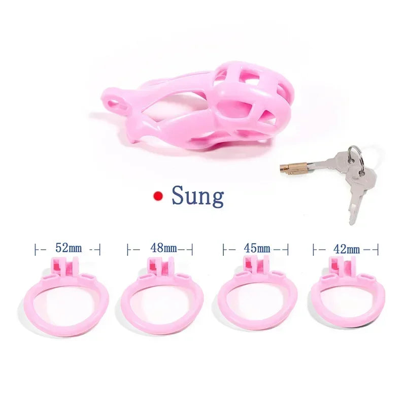 High Quality Pink Cobra 2.0 Male Chastity Device With 4 Arc Rings,Cock Cage,Restraint Penis Cage,BDSM Sex Toys For Man Gay 18+