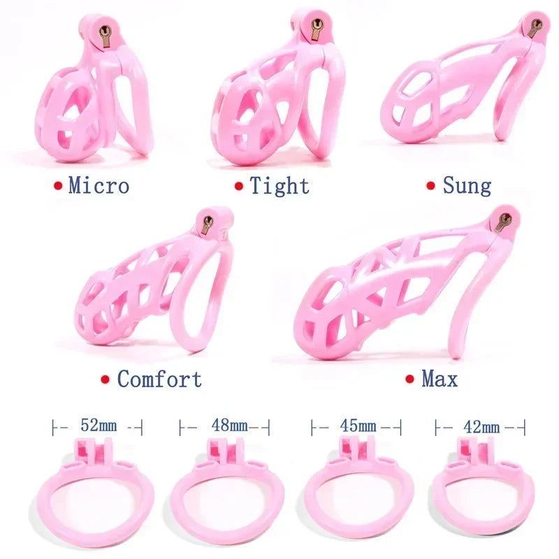 High Quality Pink Cobra 2.0 Male Chastity Device With 4 Arc Rings,Cock Cage,Restraint Penis Cage,BDSM Sex Toys For Man Gay 18+