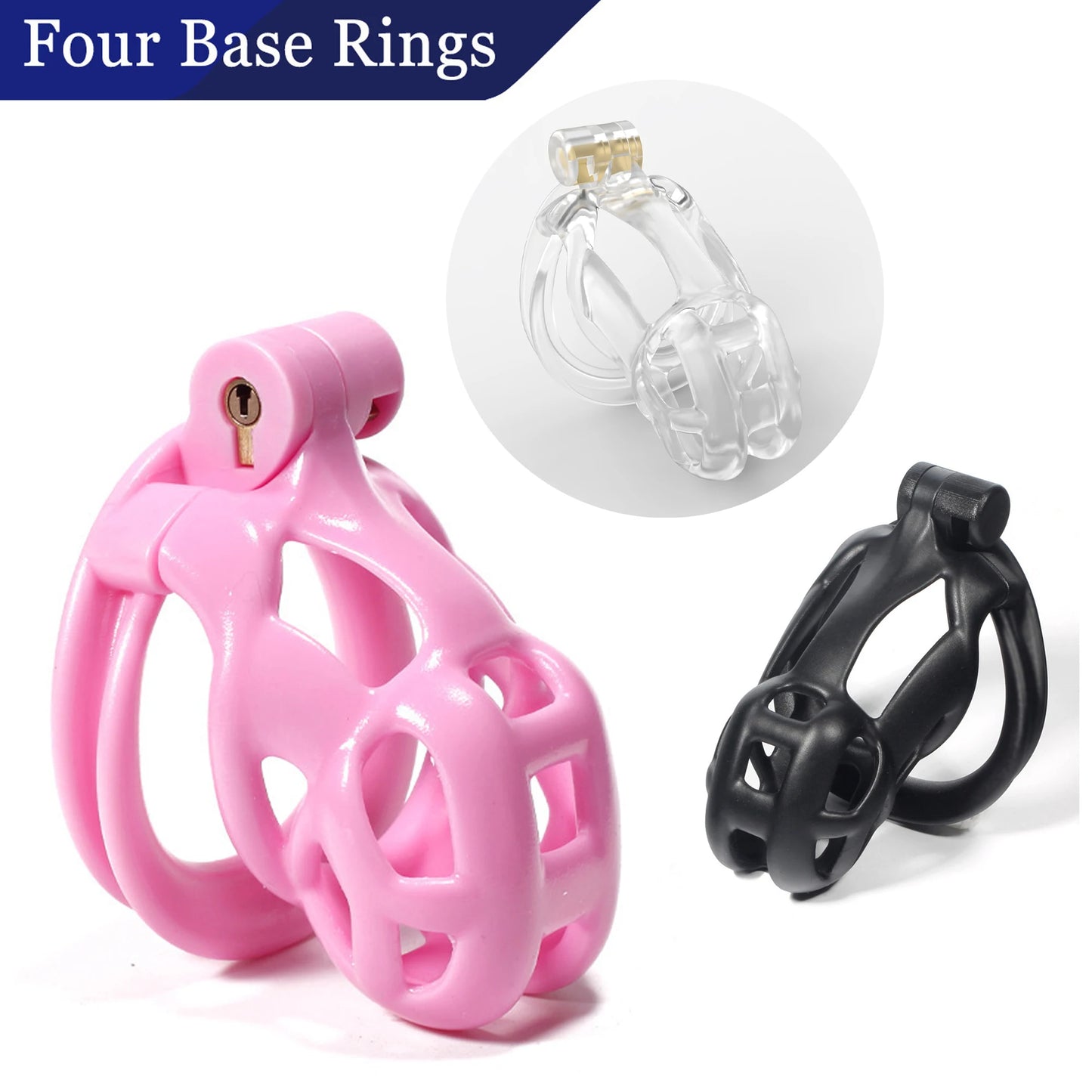 High Quality Pink Cobra Male Chastity Cage Sex Toys Discreet Sissy Femboy Chastity Cock Cage Device Penis Ring Men's Adult Goods