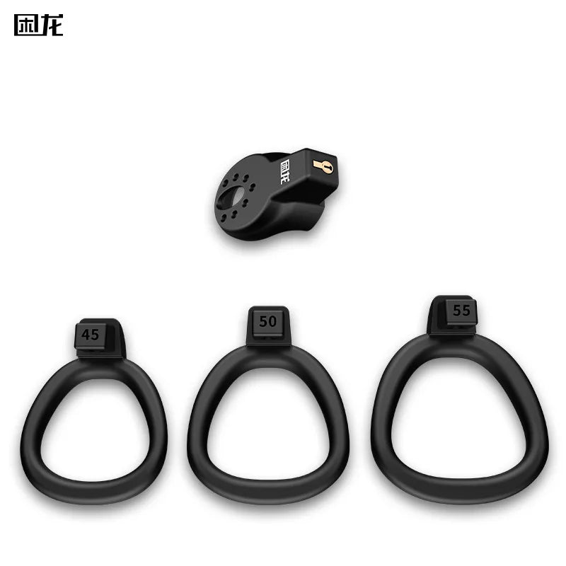 Higher Quality BDSM Flat Chastity Cage for Sissy Toys with 3 Size Penis Rings Erotic Bondage Cock Cage Sexy Toys for Man Gay