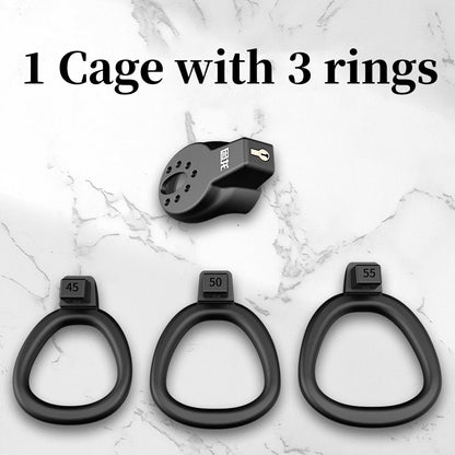 Higher Quality BDSM Flat Chastity Cage for Sissy Toys with 3 Size Penis Rings Erotic Bondage Cock Cage Sexy Toys for Man Gay