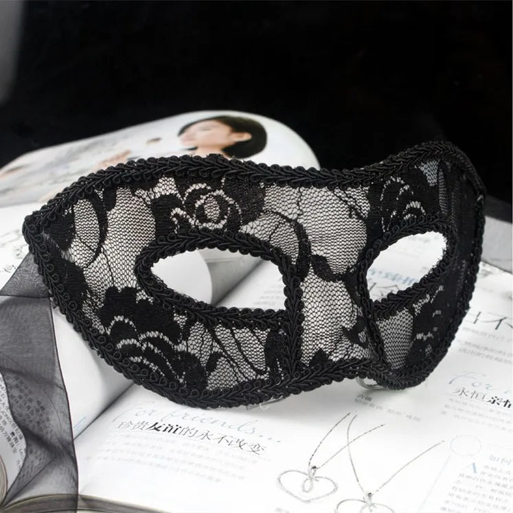 Hirigin Women Sexy Lace Eye Mask Party Masks For Masquerade Halloween Venetian Costumes Red Black White Exotic Accessories