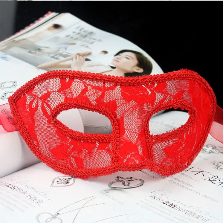 Hirigin Women Sexy Lace Eye Mask Party Masks For Masquerade Halloween Venetian Costumes Red Black White Exotic Accessories