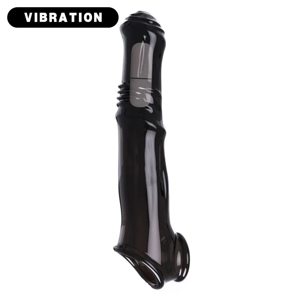 Horse Dildo Lengthen Sleeve For Penis Delay Loop Cock Sex Toys For Men Delayed Penis Rings Erotic Products With Ejaculation