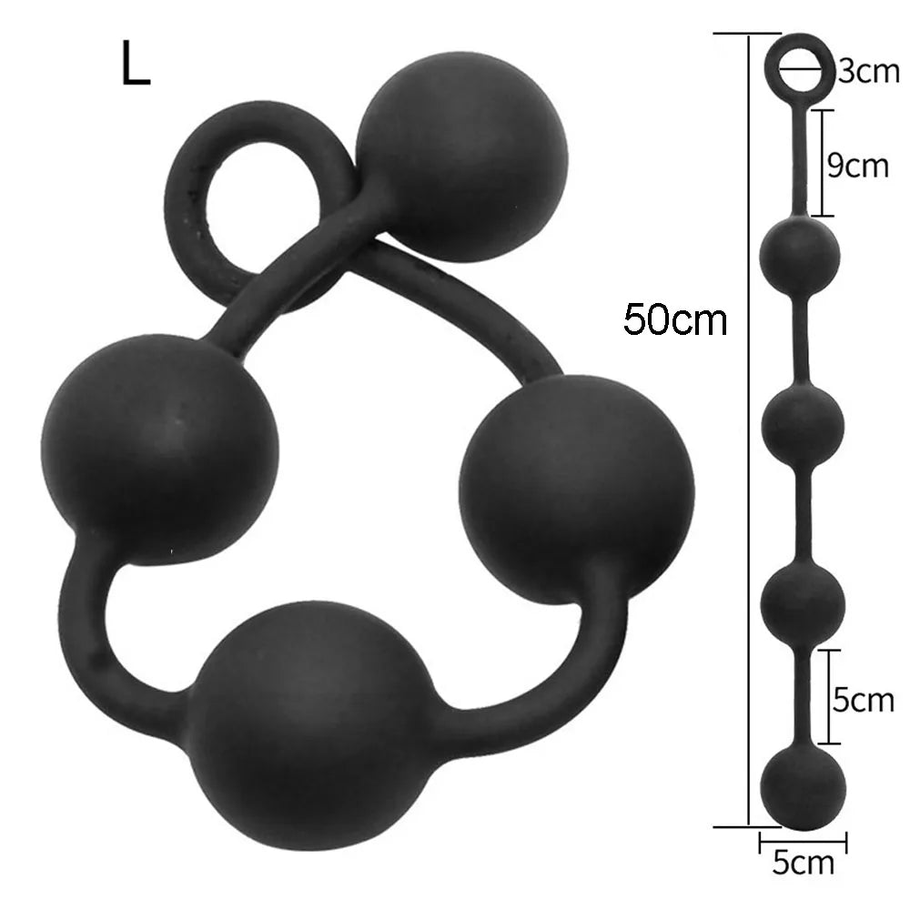 Huge Anal Beads Vagina Plug Balls Pull Ring Anal Plug Ball Anal Stimulator Butt Plug Sex Toys For Adult Men Women Gay Anus Toy