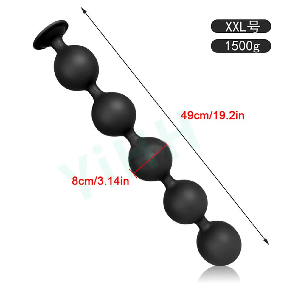 Huge Anal Beads Vagina Plug Balls Pull Ring Anal Plug Ball Anal Stimulator Butt Plug Sex Toys For Adult Men Women Gay Anus Toy