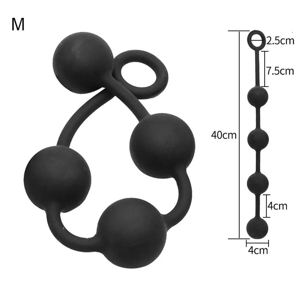 Huge Anal Beads Vagina Plug Balls Pull Ring Anal Plug Ball Anal Stimulator Butt Plug Sex Toys For Adult Men Women Gay Anus Toy