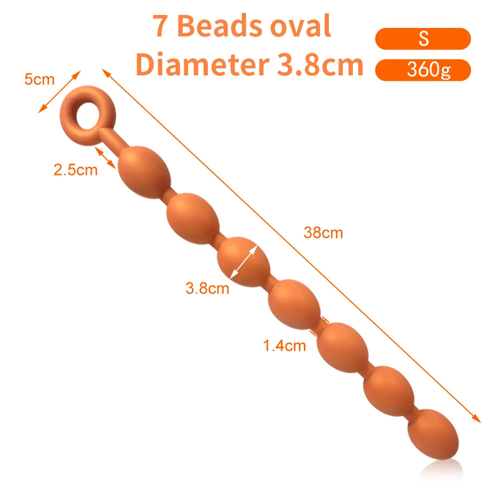 Huge Anal Beads Vagina Plug Balls Pull Ring Anal Plug Ball Anal Stimulator Butt Plug Sex Toys For Adult Men Women Gay Anus Toy