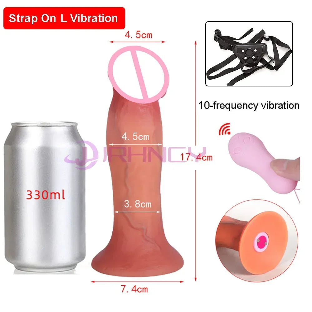 Huge Anal Dildos Vibrators for Women Pussy G-spot Massage Realistic Dildo Big Silicone Penis Adult Toy Vibrator Dick Sex Machine