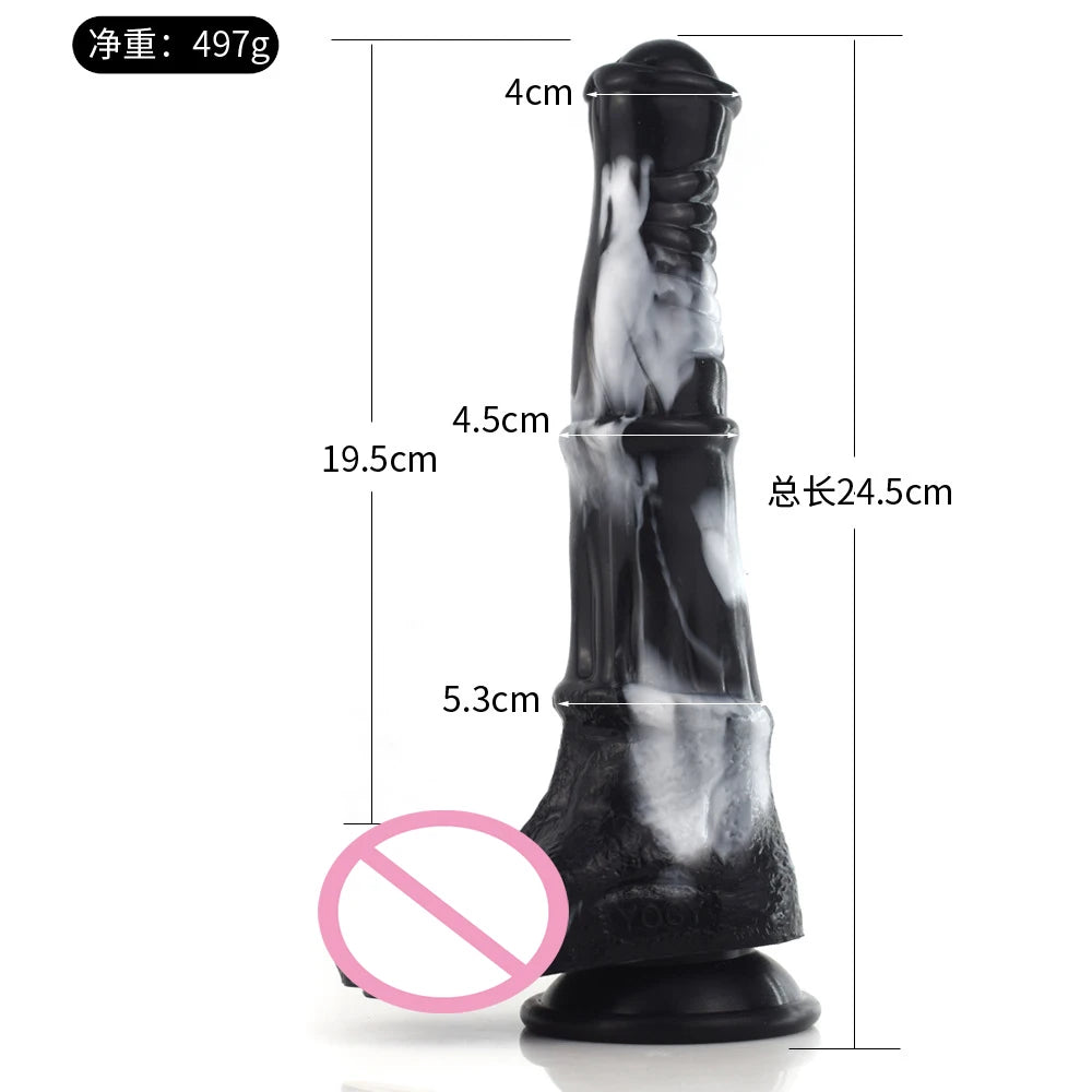 Huge Dildo Big Anal Plug Liquid Silicone Dildo Soft Realistic Animal Penis With Suction Cup G-spot Stimulator Sex Toys For Woman