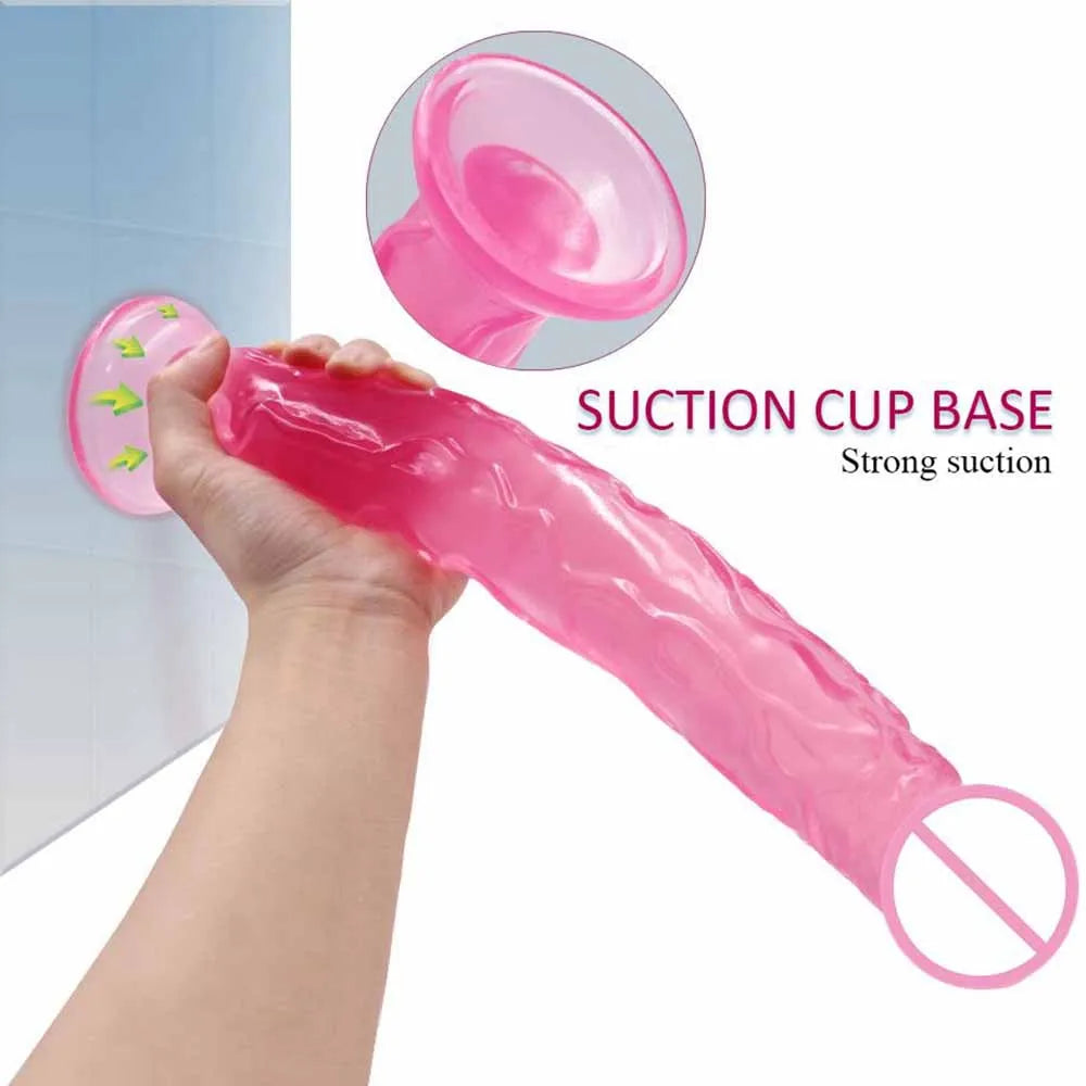 Huge Dildo Super Long Soft Realistic Penis Dick Dildo Female Masturbator Silicone Suction Cup Dildos for Women Xxl Dildo Strapon