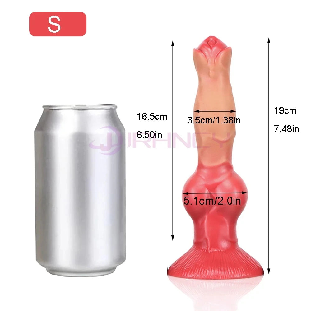 Huge Dog Dildos Women Sex Toys Silicone Fake Animal Penis S-XL Dog Dildo Realistic Wolf Knot Dick with Suction Cup 18+ Sex Toys