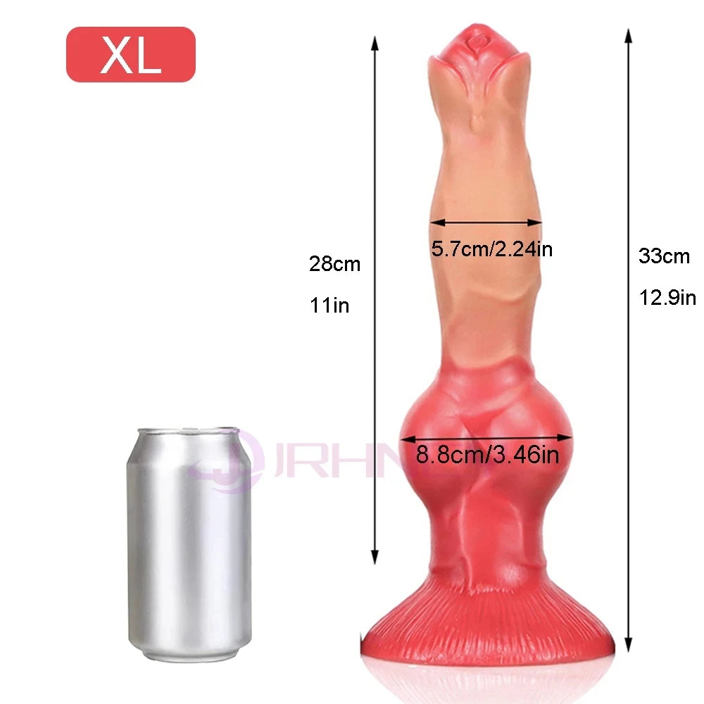 Huge Dog Dildos Women Sex Toys Silicone Fake Animal Penis S-XL Dog Dildo Realistic Wolf Knot Dick with Suction Cup 18+ Sex Toys