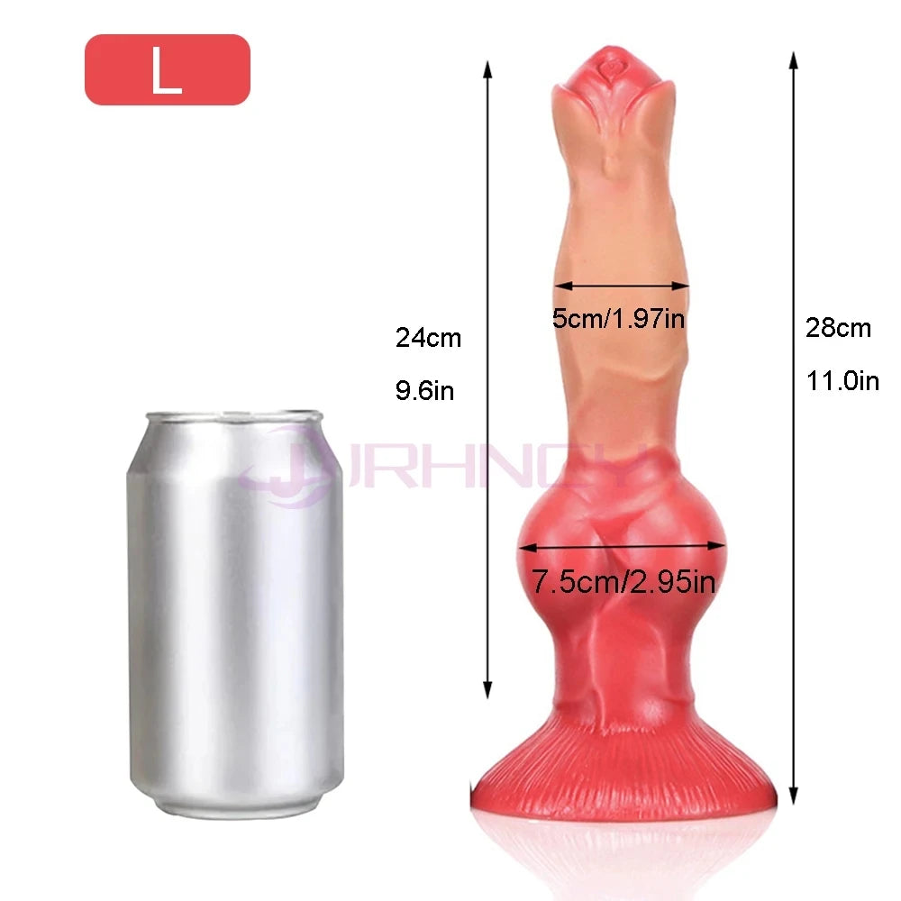 Huge Dog Dildos Women Sex Toys Silicone Fake Animal Penis S-XL Dog Dildo Realistic Wolf Knot Dick with Suction Cup 18+ Sex Toys