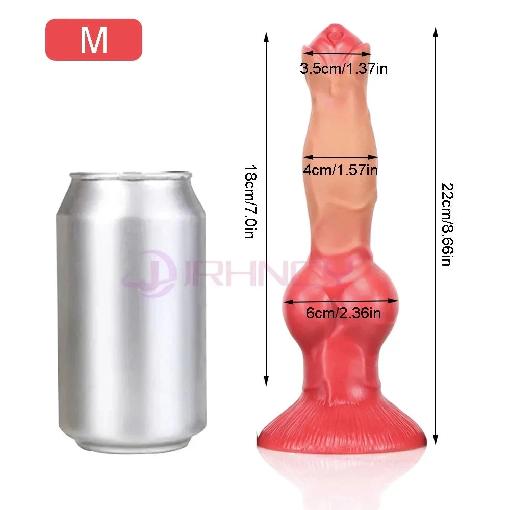 Huge Dog Dildos Women Sex Toys Silicone Fake Animal Penis S-XL Dog Dildo Realistic Wolf Knot Dick with Suction Cup 18+ Sex Toys