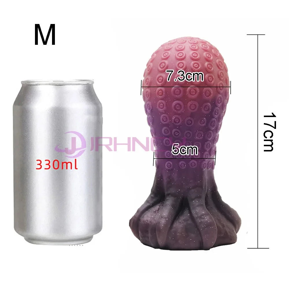 Huge Egg Anal Plug Octopus Style Silicone Big Butt Plug Adult Sex Toys for Women Men Prostate Massage Anal Dilation Buttplug