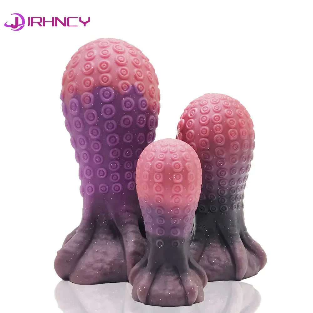 Huge Egg Anal Plug Octopus Style Silicone Big Butt Plug Adult Sex Toys for Women Men Prostate Massage Anal Dilation Buttplug