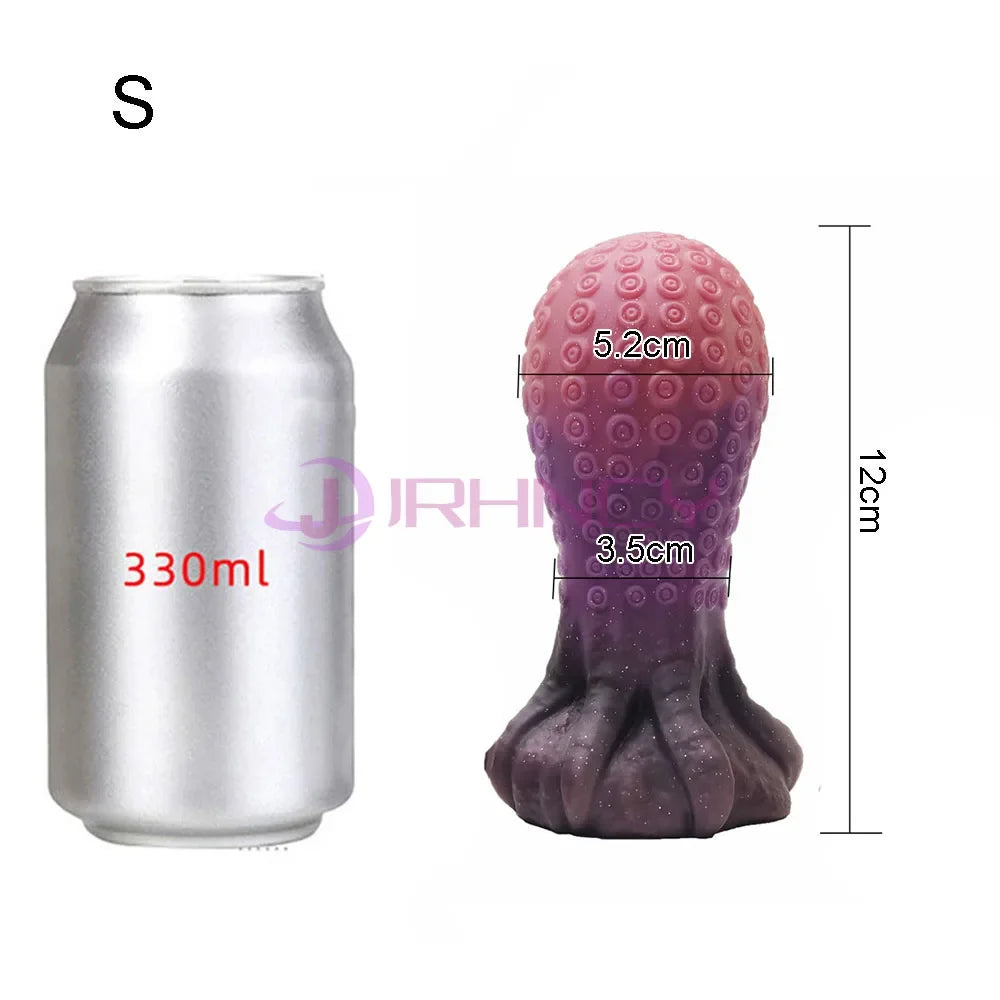 Huge Egg Anal Plug Octopus Style Silicone Big Butt Plug Adult Sex Toys for Women Men Prostate Massage Anal Dilation Buttplug