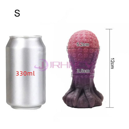 Huge Egg Anal Plug Octopus Style Silicone Big Butt Plug Adult Sex Toys for Women Men Prostate Massage Anal Dilation Buttplug