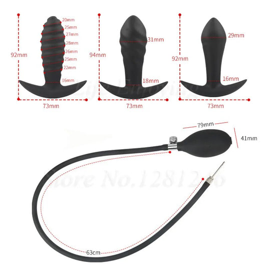 Huge Inflatable Anal Plug 15cm Long Butt Plug Ass Deep Stimulation Vagina Anus Expansion Erotic Anal Sex Toys For Men Women