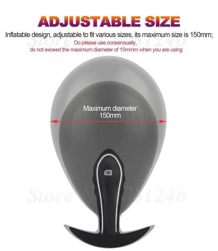 Huge Inflatable Anal Plug 15cm Long Butt Plug Ass Deep Stimulation Vagina Anus Expansion Erotic Anal Sex Toys For Men Women