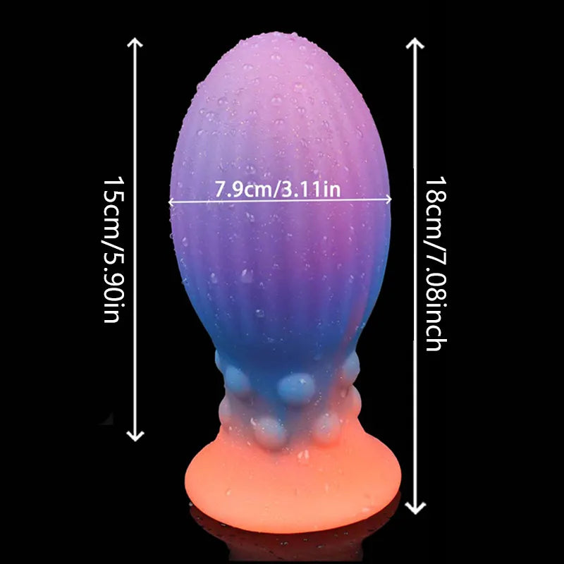 Huge Luminous Anal Plug Butt Plug Big Soft Anal Expansion Adult Toys Prostate Massage Anal Toy Silicone Buttplug Adult Toys