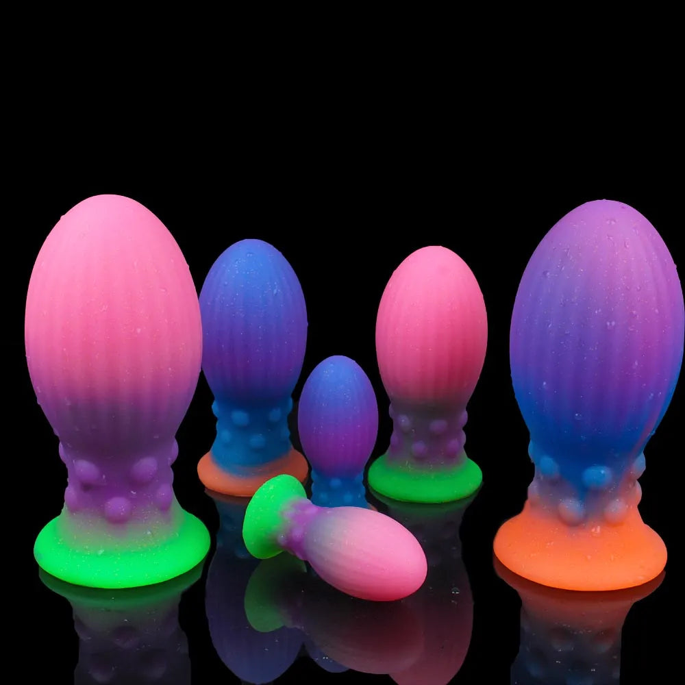 Huge Luminous Anal Plug Butt Plug Big Soft Anal Expansion Adult Toys Prostate Massage Anal Toy Silicone Buttplug Adult Toys