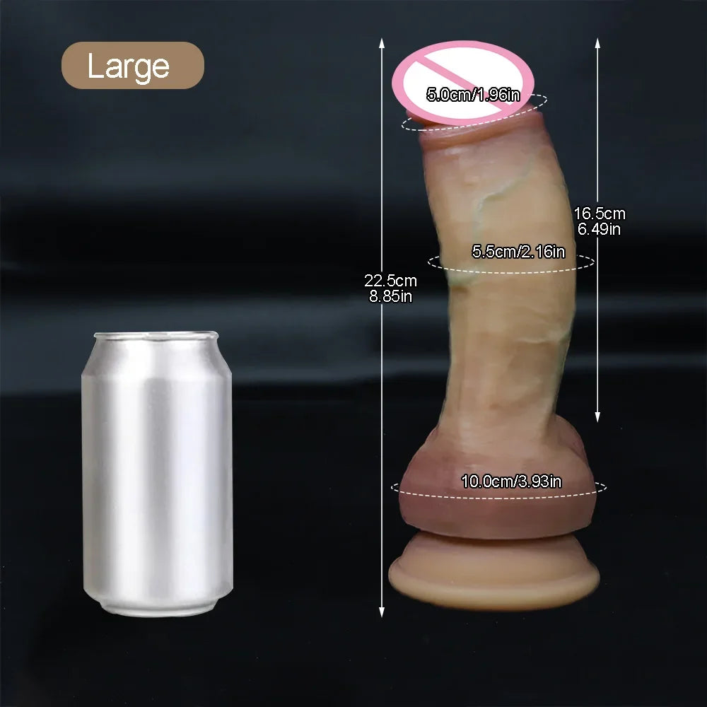 Huge Realistic Dildos Feels Like Skin Adult Sex Toys for Women Soft Silicone Realistic Penis with Suction Cup G-spot Massages