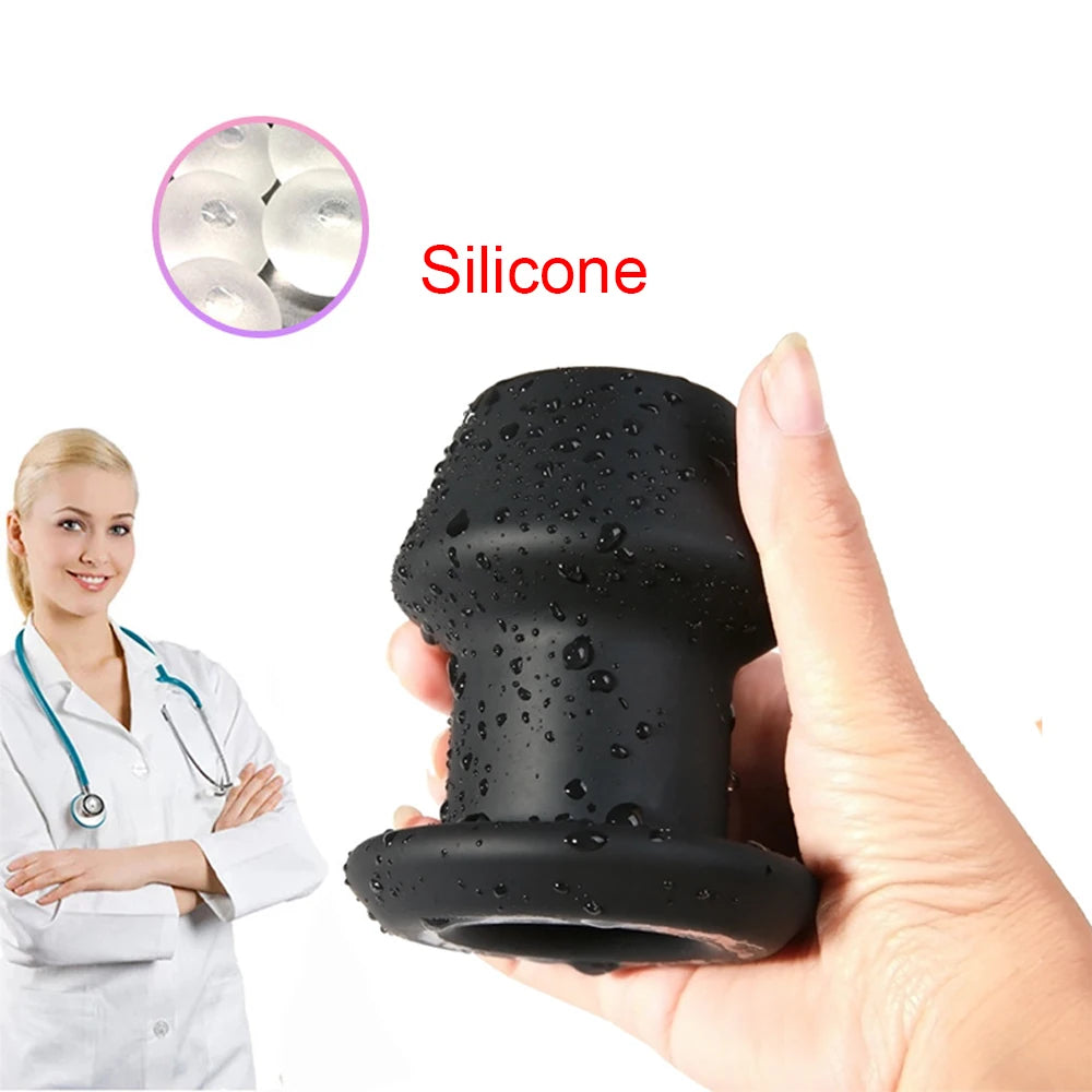 Huge Silicone Hollow Anal Plug Dilatador Anal Expander Speculum Gay Sex Toys Butt Plug Prostate Massager Anal Sex Toys For Men