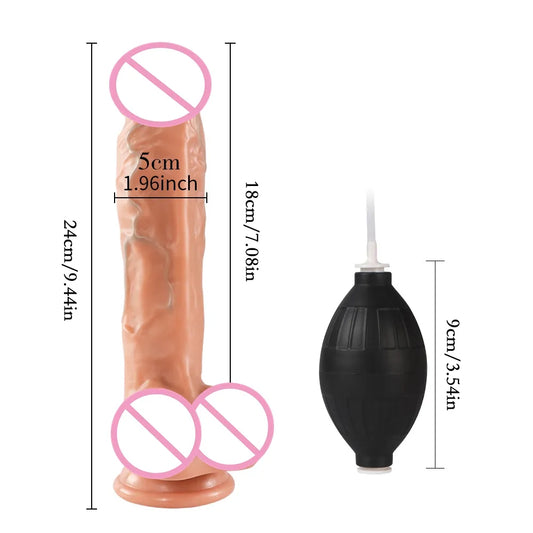 Huge Strapon Ejaculating Dildo Realistic Penis Spraying Dick Dildos for Women Sex Toy Faloimitator Consolador Para Mujer