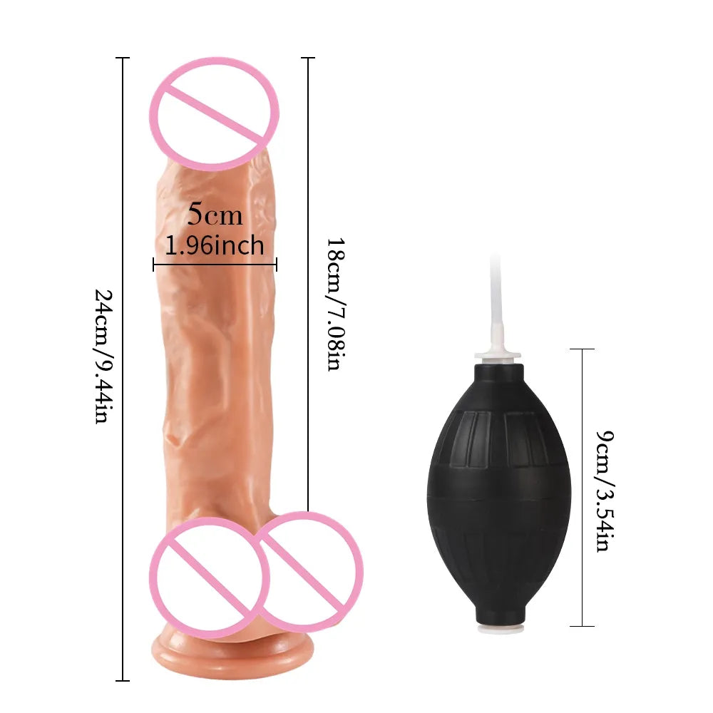 Huge Strapon Ejaculating Dildo Realistic Penis Spraying Dick Dildos for Women Sex Toy Faloimitator Consolador Para Mujer