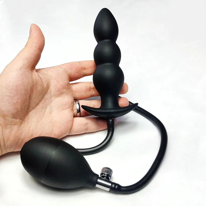 Inflatable Anal Plug Expander Butt Plug Dilator  Penis Dildos G Spot Stimulator Prostate Massager Funny Adult Toys BDSM Sex Toys