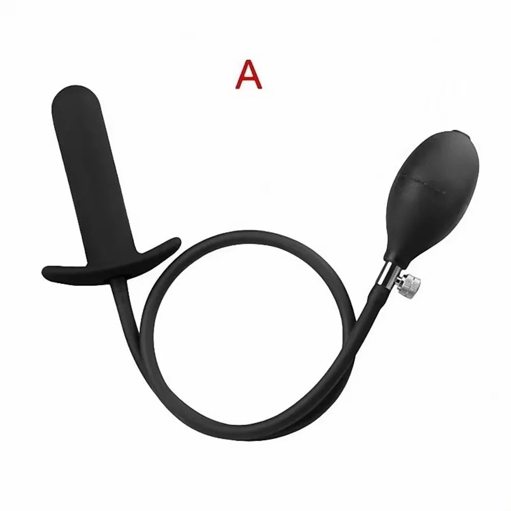 Inflatable Anal Plug Expansion Anal Plug Butt Plug with Pump Dilator Massager Adult Products Silicone Sex Toys for Women Men