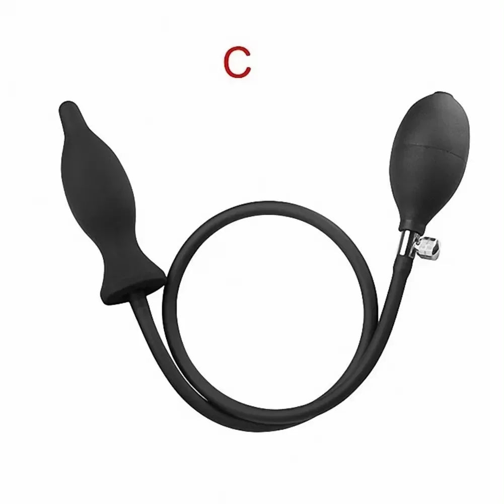 Inflatable Anal Plug Expansion Anal Plug Butt Plug with Pump Dilator Massager Adult Products Silicone Sex Toys for Women Men