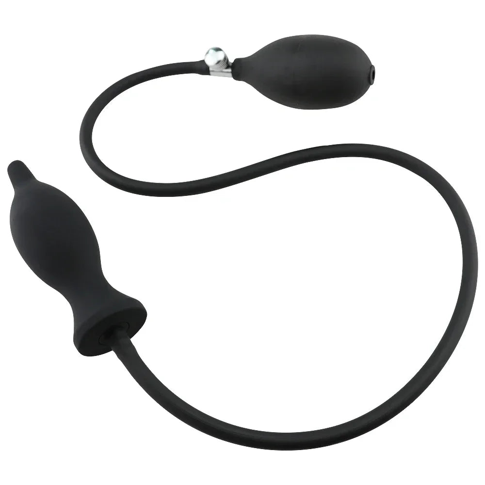 Inflatable Anal Plug Expansion Anal Plug Butt Plug with Pump Dilator Massager Adult Products Silicone Sex Toys for Women Men