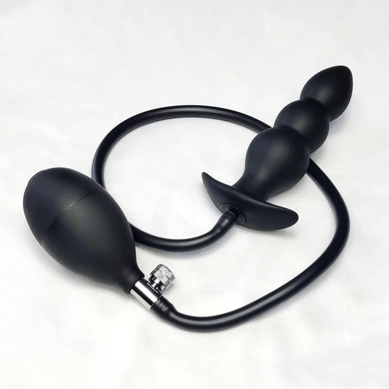 Inflatable Anal Plug Separate Pump Dildo Prostate Massage Big Butt Plug Prostate Massager Anus Dilator Sex Toys for Men Womens