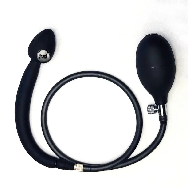Inflatable Butt Anal Plug Dilator with Puppy Tail Anal Sex Toys for Man and Women Couple Anal Vagina Expander