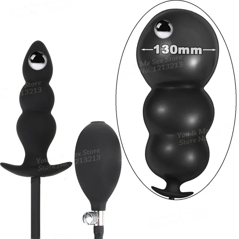 Inflatable Expansion Super Big Anal Dildo Pump Silicone Huge Butt Plug Prostate Massager Anus Expander Ass Dilator Adult Sex Toy
