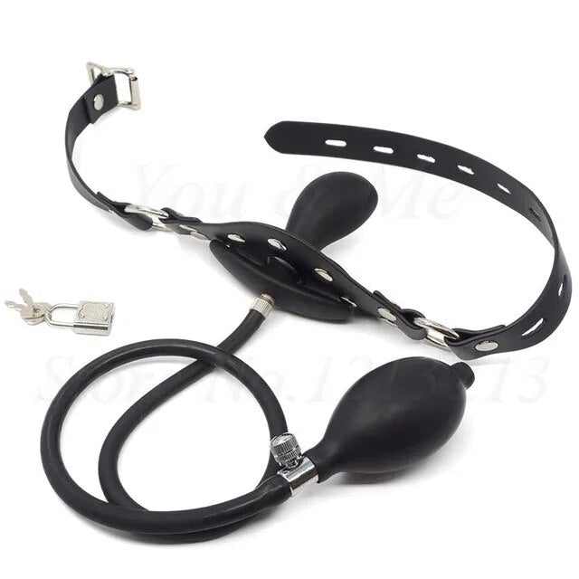 Inflatable Penis Gag Open Strap On Mouth Gag Oral Dildo Plug BDSM Bond GXLOCK Store Inflatable Penis Gag Open Strap On Mouth Gag Oral Dildo Plug BDSM Bond GXLOCK Store