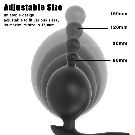 Inflatable Silicone Anal Plug Butt Dilator Dildos Vaginal Expandsion Trainer Anus Sex Toys Tools for Couples Gay Erotic Products